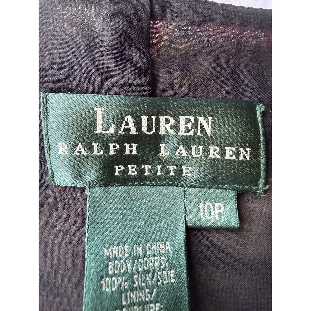 Lauren Ralph Lauren Skirt Women 10P  Floral Chiffon Layered Asymmetrical Hem - Picture 9 of 13